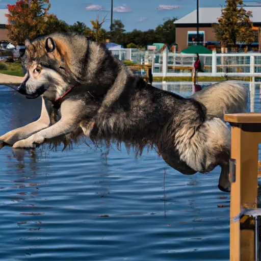 Hazel's Leap: An Alaskan Malamute's Unconventional Dive to Victory