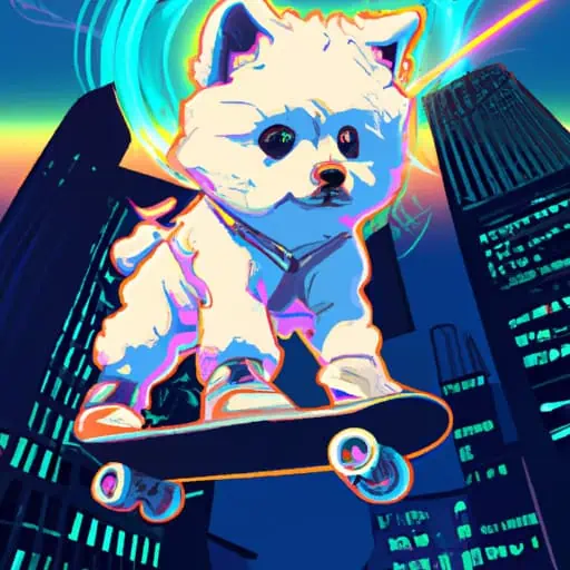 Pomeranian Rebellion on Neon Wheels