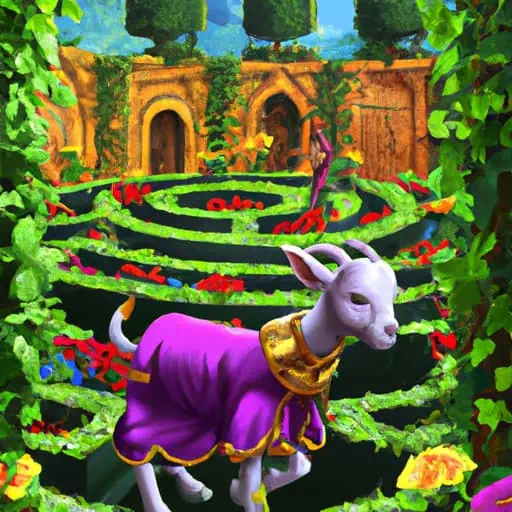 "The Blossoming Labyrinth: A Minotaur's Tale of Beauty and Balance"