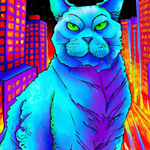 Neon Whiskers and the Blue Cat Prophecy